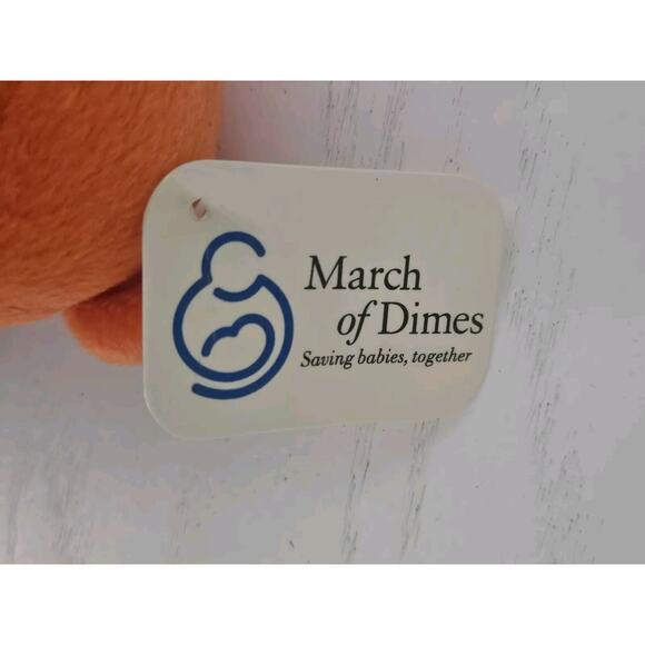 Vintage Plushland Teddy Bear Bean Bag Plush March of Dimes "Stripes" 2000 - Picture 4 of 7